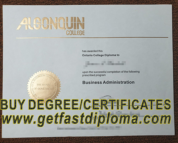  fake Algonquin College degree sample