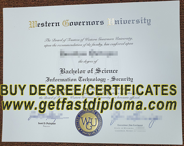 FAKE Western Government University degree sample