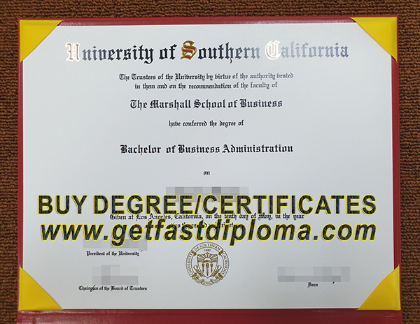 USC DEGREE SAMPLE