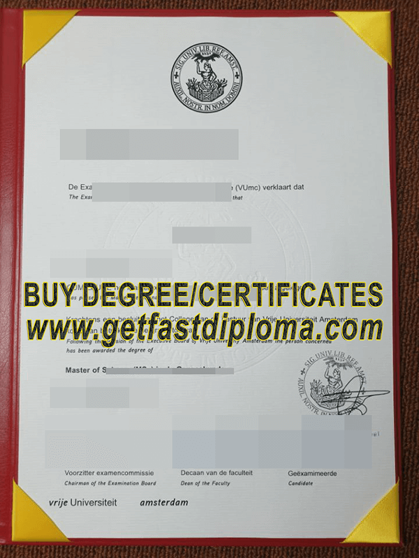 VU Amsterdam degree