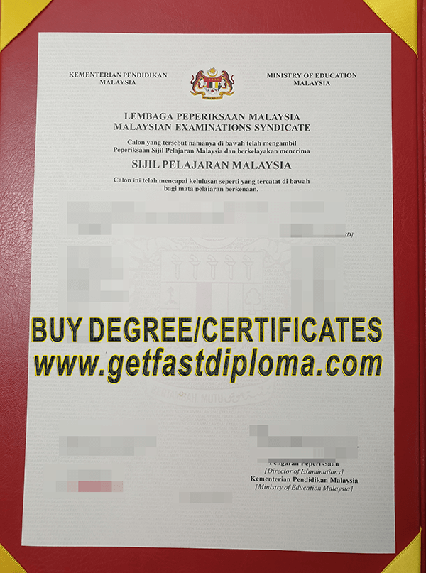 Sijil Pelajaran Malaysia certificate