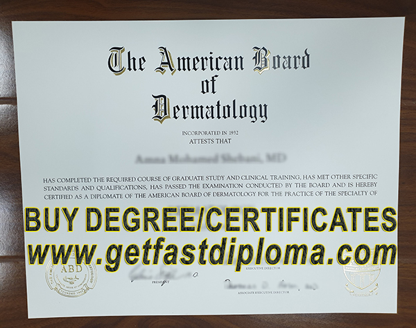 ABD certificate