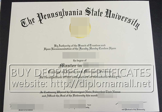 Pennsylvania State University degree Pennsylvania State University degree