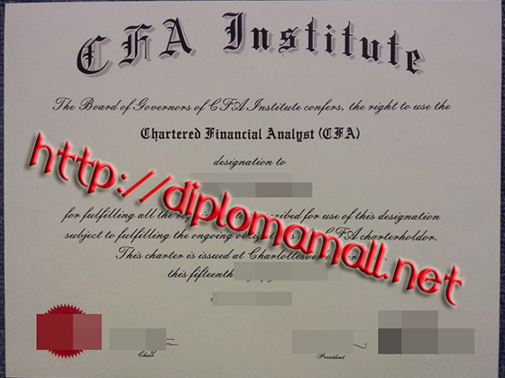 CFA Institute certificate