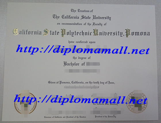 Cal Poly, Pomona degree California State Polytechnic University, Pomona degree diploma