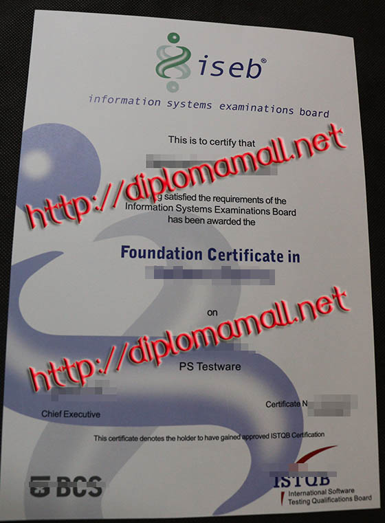ISEB certificate ISEB certificate